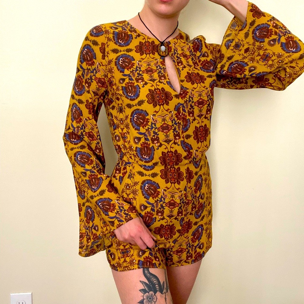 Bell sleeve romper